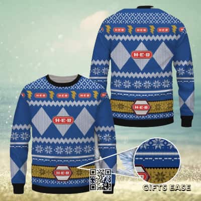 Blue H E B Ugly Christmas Sweater