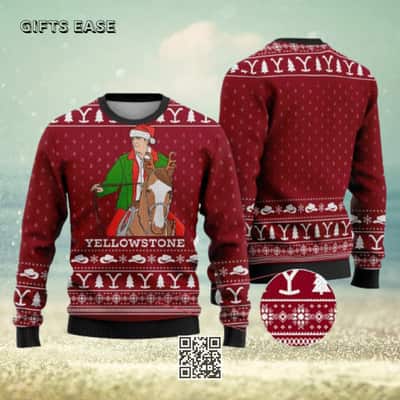 Funny Cardinal Red Ugly Christmas Sweater Yellowstone