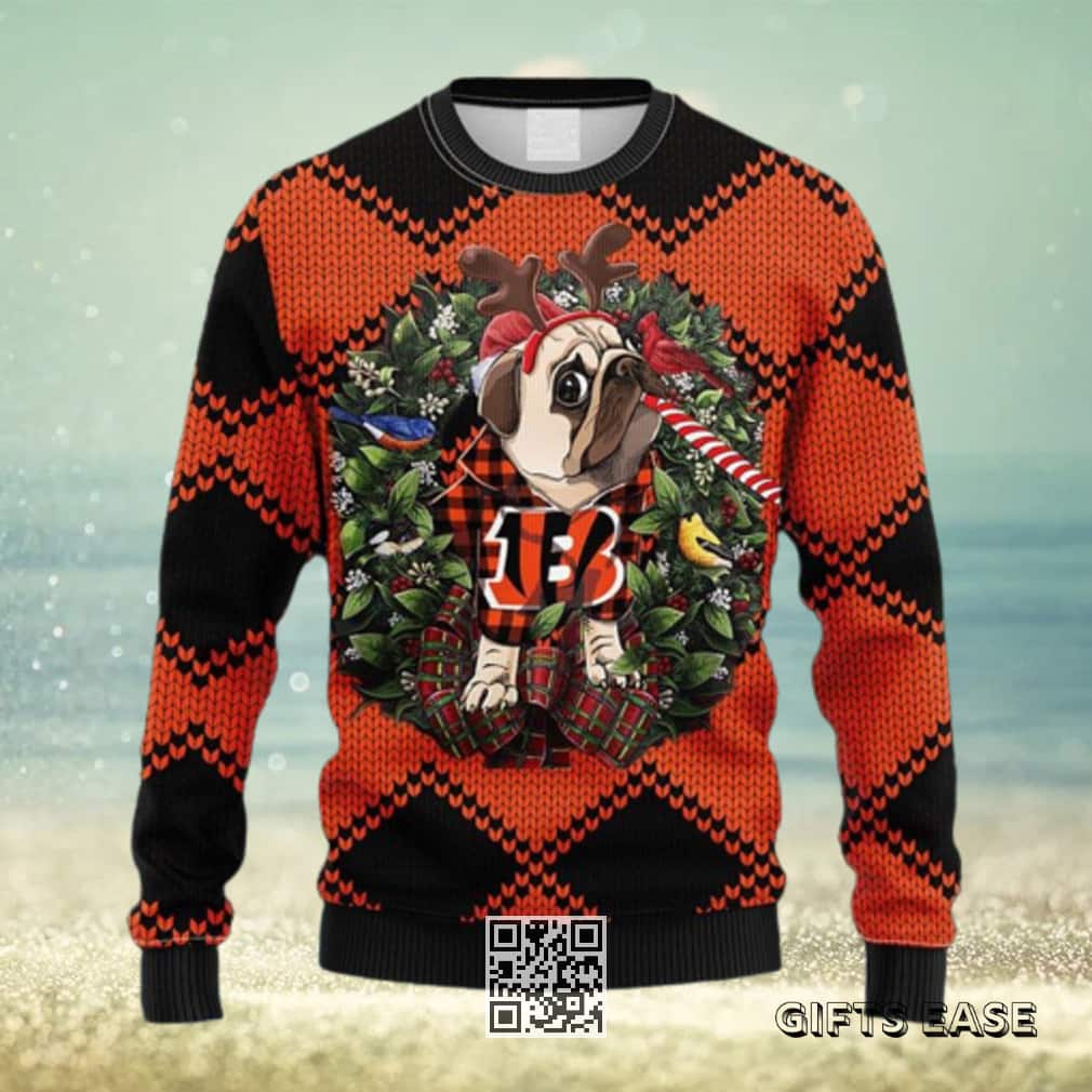 NFL Cincinnati Bengals Ugly Christmas Sweater Pub Dog NFL Cincinnati Bengals Ugly Christmas Sweater Pub Dog