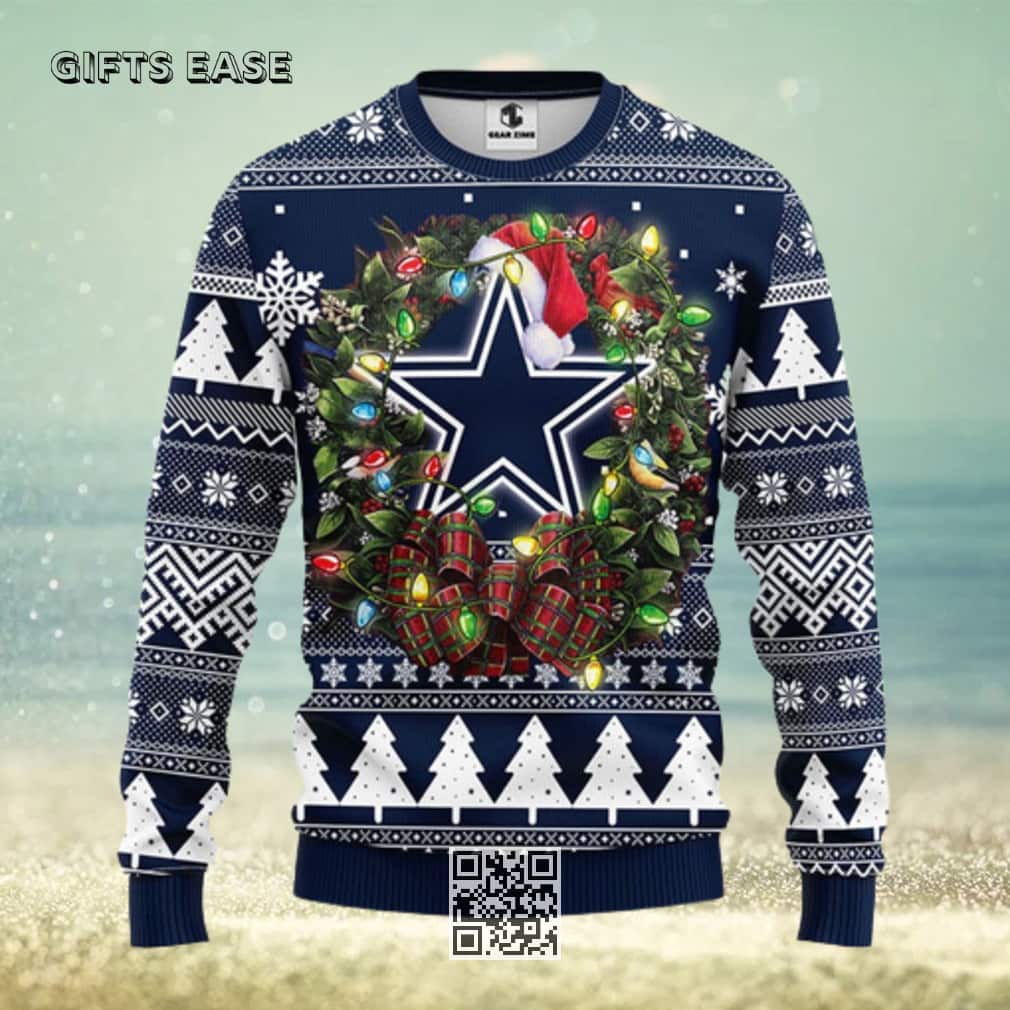 Navy Blue NFL Dallas Cowboys Ugly Christmas Sweater Navy Blue NFL Dallas Cowboys Ugly Christmas Sweater