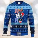 Blue MLB Kansas City Royals Ugly Christmas Sweater HoHoHo Mickey Blue MLB Kansas City Royals Ugly Christmas Sweater HoHoHo Mickey