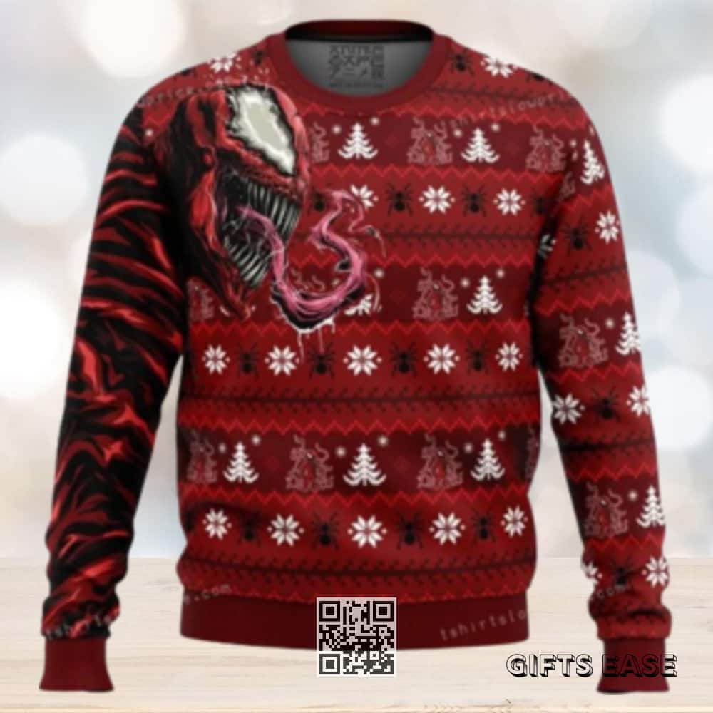 Red Carnage Marvel Ugly Christmas Sweater Red Carnage Marvel Ugly Christmas Sweater