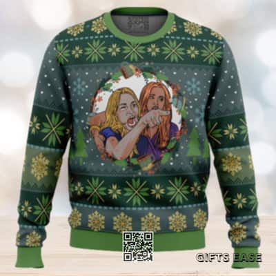 Woman Yelling At Cat Parody Ugly Christmas Sweater Winter Gift