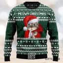 Santa Cat Ugly Christmas Sweater Meowy Christmas