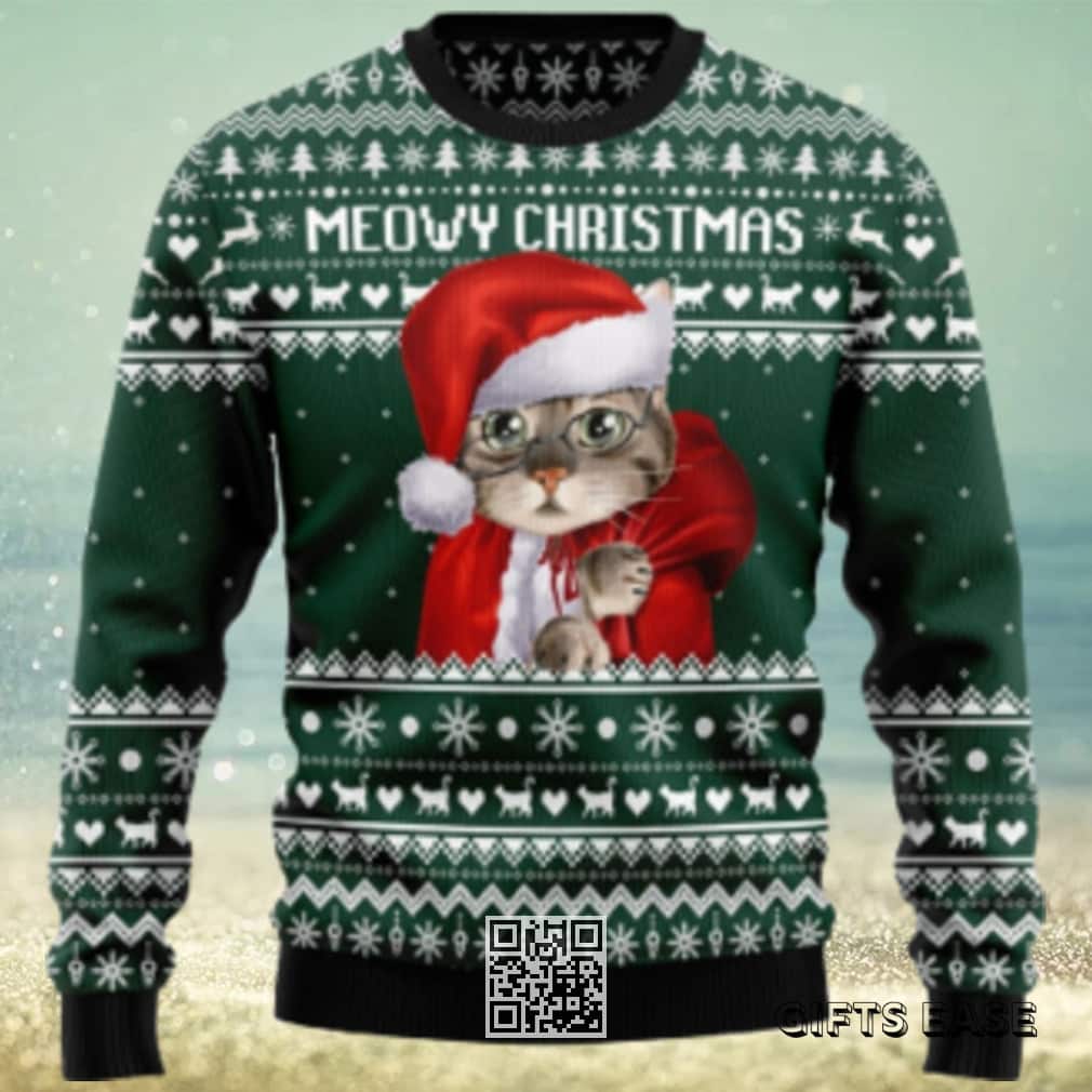 Santa Cat Ugly Christmas Sweater Meowy Christmas Santa Cat Ugly Christmas Sweater Meowy Christmas