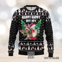 Black The Ren & Stimpy Ugly Christmas Sweater Happy Happy Joy Joy Black The Ren & Stimpy Ugly Christmas Sweater Happy Happy Joy Joy