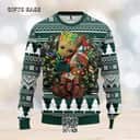 Groot Hugs NFL Michigan State Spartans Ugly Christmas Sweater Groot Hugs NFL Michigan State Spartans Ugly Christmas Sweater