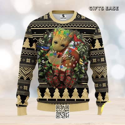 Groot Loves NFL New Orleans Saints Ugly Christmas Sweater