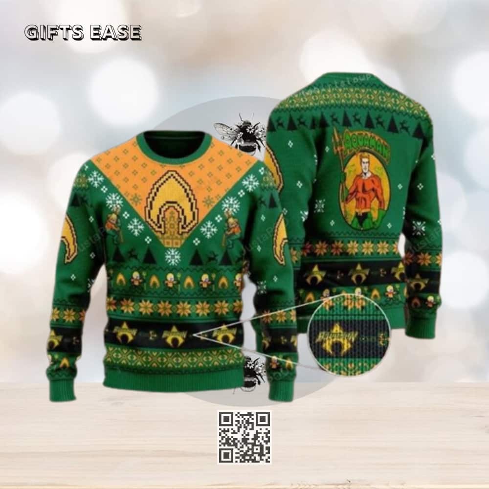 Aquaman Dc Ugly Christmas Sweater Winter Gift