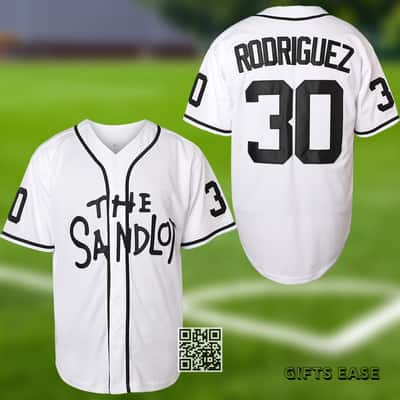 Benny The Jet Rodriguez The Sandlot, Michael Squints Palledorous Alan Yeah-Yeah McClennan Baseball Jersey Benny The Jet Rodriguez The Sandlot, Michael Squints Palledorous Alan Yeah-Yeah McClennan Baseball Jersey